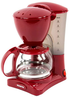 Кофеварка MARTA MT-2115 (бордовый, гранат)