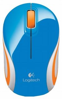 Мышь Logitech Wireless Mini Mouse M187 (оранжевый, синий)