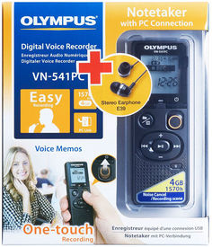 Диктофон Olympus VN-541PC + E39 Earphones (черный)