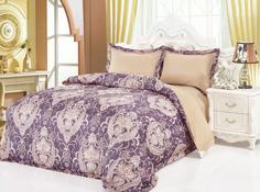 Комплект постельного белья VERONICA FRANKO Монриаль 1.5 спальный (фиолетовый, бежевый)