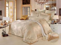 Комплект постельного белья KAZANOVA Donna Felice семейный (золотистый)