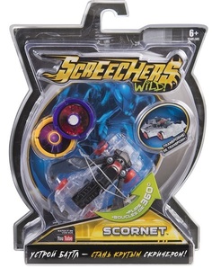 Игровой набор Screechers Wild Машинка-трансформер Скорнет (серо-красный)