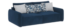 Диван тканевый прямой Портленд вариант №9 Soft темно-синий (Вел-флок) Home Me