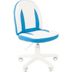 Кресло Chairman Kids 122 экопремиум белый/голубой