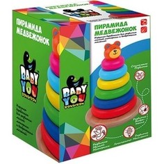 Игрушка деревянная Bondibon Пирамида Мишка (ВВ1103)