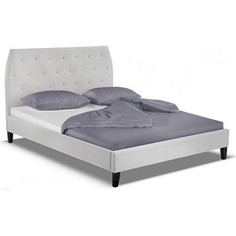 Кровать двуспальная Woodville Poli 160х200 silver