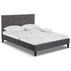 Кровать двуспальная Woodville Veronika 160х200 dark grey