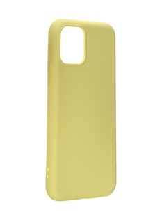 Аксессуар Чехол с микрофиброй DF для APPLE iPhone 11 Pro Silicone Yellow iOriginal-02