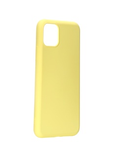 Чехол DF для APPLE iPhone 11 Pro Max с микрофиброй Silicone Yellow iOriginal-03