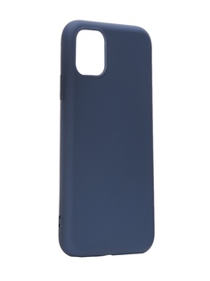 Аксессуар Чехол с микрофиброй DF для APPLE iPhone 11 Silicone Blue iOriginal-01