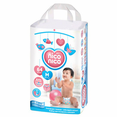 Подгузники Nico-Nico 6-11кг M Size 64шт