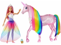 Кукла Mattel Barbie с радужным единорогом FXT26