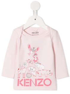 Kenzo Kids футболка с анималистичным принтом