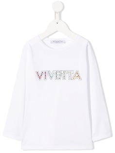 Vivetta Kids топ с длинными рукавами и логотипом