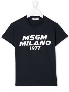 Msgm Kids футболка с логотипом