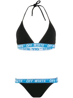 Off-White бикини в рубчик с логотипом