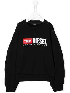Diesel Kids толстовка с контрастным логотипом