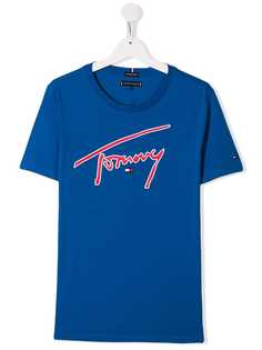 Tommy Hilfiger Junior футболка с вышитым логотипом