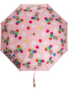 Moschino зонт с принтом Teddy и логотипом