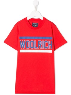 Woolrich Kids футболка с логотипом