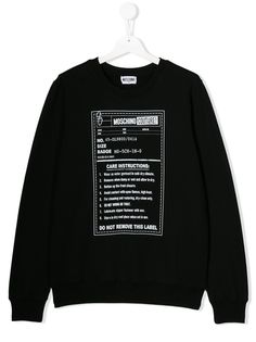 Moschino Kids толстовка с принтом