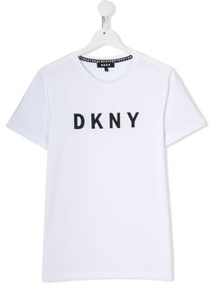 Dkny Kids футболка свободного кроя с логотипом