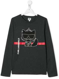 Karl Lagerfeld Kids толстовка с принтом Choupette