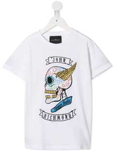 John Richmond Junior футболка с нашивкой Skull