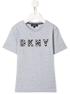 Dkny Kids футболка с вышитым логотипом