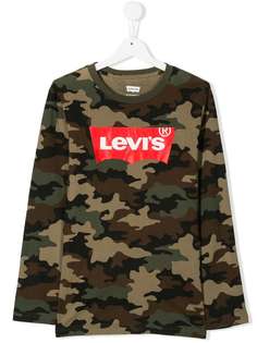 Levis Kids футболка с камуфляжным узором