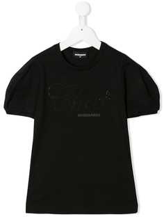 Dsquared2 Kids футболка со стразами