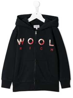 Woolrich Kids куртка с капюшоном и логотипом