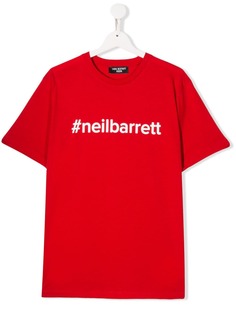 Neil Barrett Kids футболка Hashtag