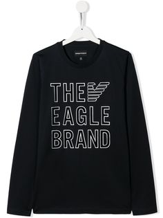 Emporio Armani Kids топ с вышивкой Eagle Brand