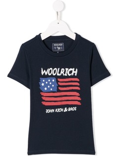 Woolrich Kids футболка с принтом