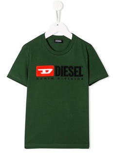 Diesel Kids футболка с контрастным логотипом