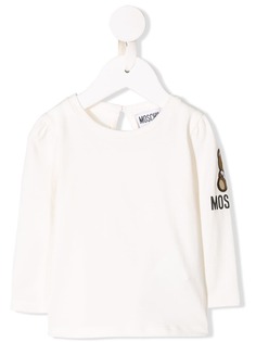 Moschino Kids топ с длинными рукавами и логотипом