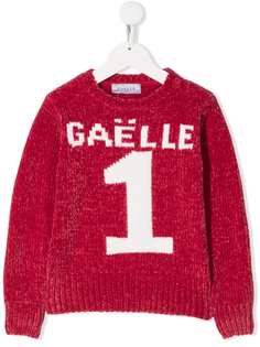 Gaelle Paris Kids фактурный свитер с логотипом