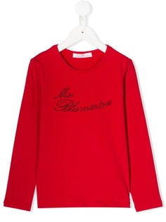 Miss Blumarine футболка с длинными рукавами и логотипом