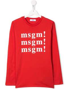 Msgm Kids толстовка с логотипом