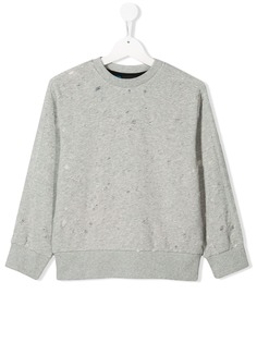 Diesel Kids толстовка Sgraham с эффектом потертости