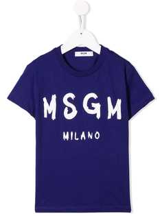 Msgm Kids футболка с логотипом
