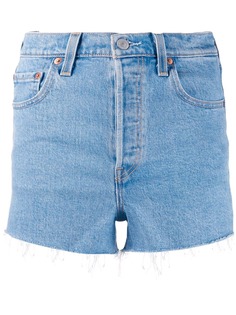 Levis джинсовые шорты с бахромой