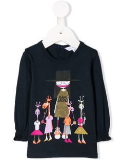 The Marc Jacobs Kids топ с длинными рукавами и принтом