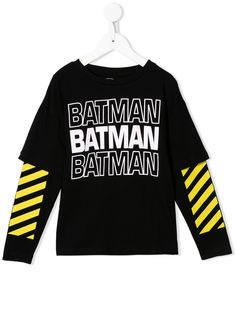 Little Eleven Paris Batman print long sleeve top