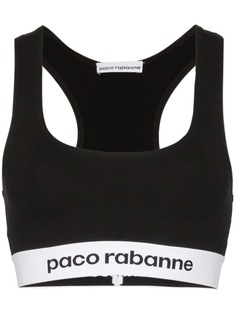 Paco Rabanne спортивный бюстгальтер с логотипом