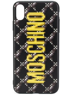 Moschino чехол для iPhone X с пиксельным логотипом