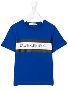 Calvin Klein Kids футболка в стиле колор-блок с логотипом