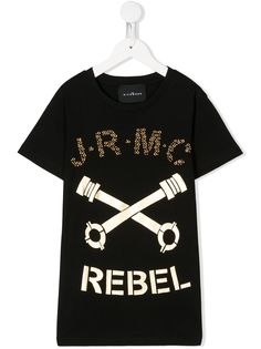 John Richmond Junior футболка с принтом Rebel