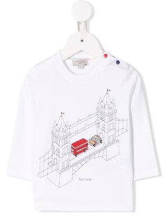 Paul Smith Junior топ с графичным принтом и длинными рукавами